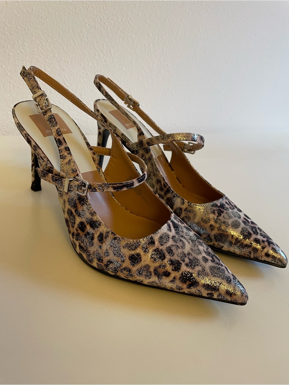 Dolce Vita Kieran Slingback Pump Stiletto Heel Leopard Size 8 Brand New With Box